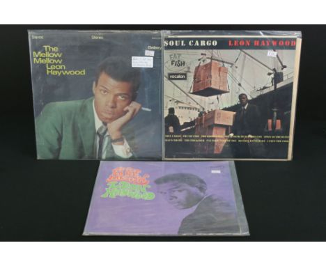Vinyl - Leon Haywood - 3 rare original albums, including: Soul Cargo (UK 1st pressing, Vocation Records, VA-L 8064) VG+ / VG+