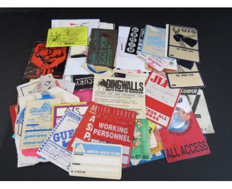 Memorabilia - Collection of ticket stubs, backstage passes, AAA passes, aftershow passes press passes and more for many bands