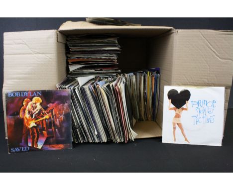 Vinyl – Approx 250 1980’S Rock And Pop 7” Singles To Include: Prince (Many Examples), Madonna, Bob Dylan, Rory Gallagher, Tom