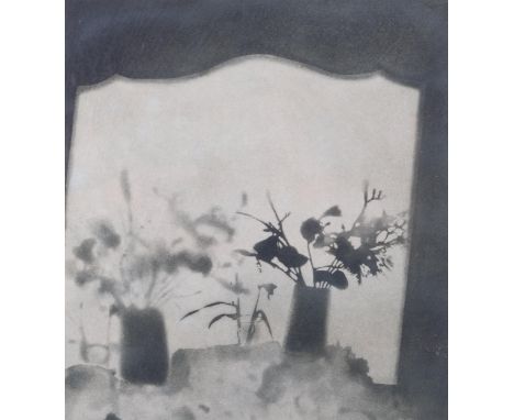 Sophie Aghajanian (Belfast artist born 1943), Mirror Image, etching, signed in pencil, no. 8/14, plate 22cm x 20cm, framedIma