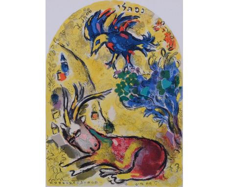 Marc Chagall/Sorlier, window design, lithograph, 1962, image 29cm x 21.5cm, framedGood condition 