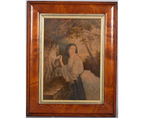 George Baxter engr. (1804-1867) after Jessie Macleod (act. 1845-1875), print in colours, The Lovers’ Letterbox (1855), with G