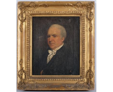 Early 19th century portrait of a gentleman (Anthony Adamson 1761 - 1836), oil on canvas, unsigned, overall frame dimensions 3