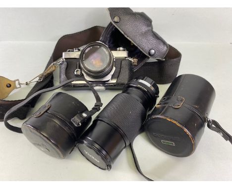 Olympus OM-1 35mm SLR Camera and various lenses (3)