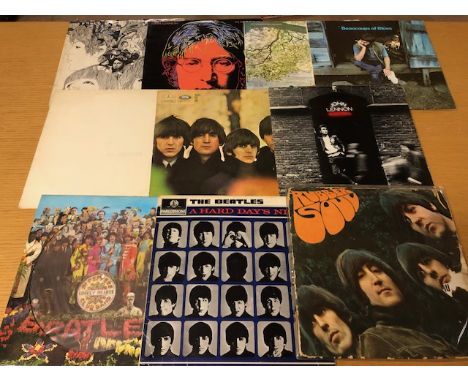Vintage Vinyl Records, LP's from the Beatles and related, to include Hard Days knight, Sgt Pepper picture disc, John Lennon ,