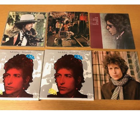 Vintage Vinyl Records, Lps, Bob Dylan, Biograph 5 Record Delux box set, Blood on the tracks, Desire, Blonde on Blonde, The Ba