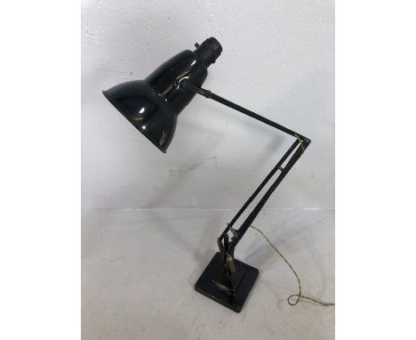 Vintage Lighting , black free standing adjustable  Anglepoise work light by Herbert Terry and sons 