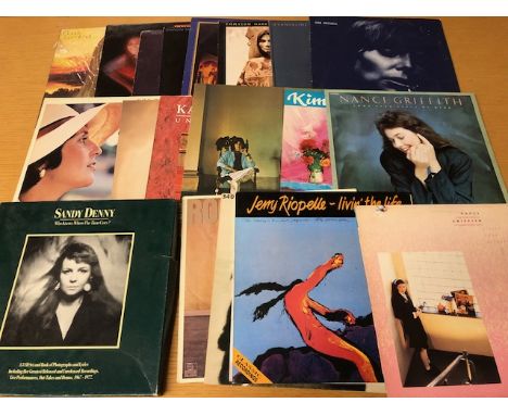 Vintage Vinyl Records, LP's by various artists to include, Joni Mitchel, Emmylou Harris, Nanci Griffith, Jenny Riopelle, Sand