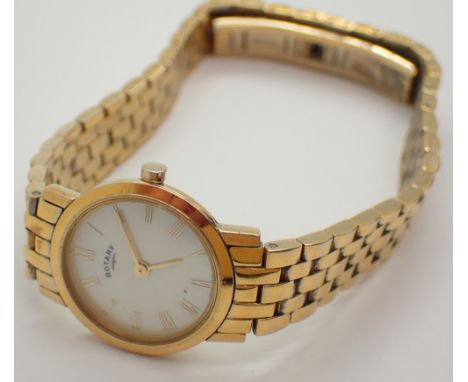 Ladies gold plated Rotary wristwatch with Mother of Pearl face