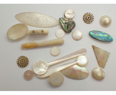 Selection of Mother of Pearl pieces for restoration etc 