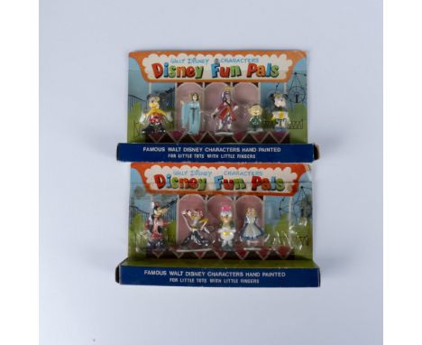 2 original Marx Toys packaging. Normally contain 5 hand painted Disney character figures, however Pluto is not included. The 
