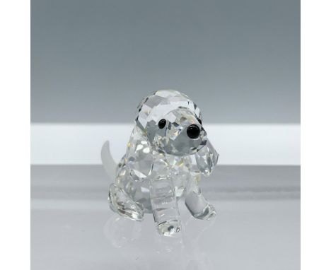 Gorgeous facetted clear crystal with frosted tail, jet black eyes and nose. Swarovski etched backstamp. This item has its ori