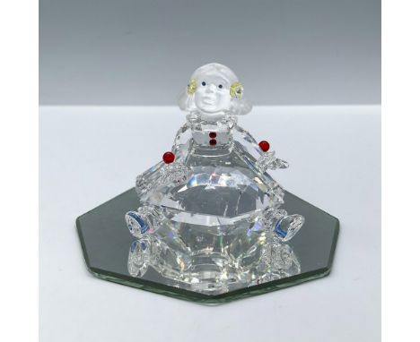 Beautiful clear and colored crystal doll with frosted face and hair. Part of the Cheerful Times collection. Completed by an h