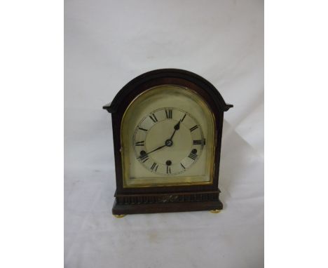 ANTIQUE MAHOGANY CASED BRACKET CLOCK WITH WESTMINSTER CHIME