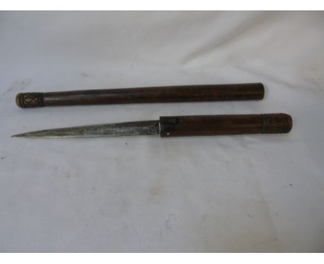 WOODEN CASED SWAGER DAGGER