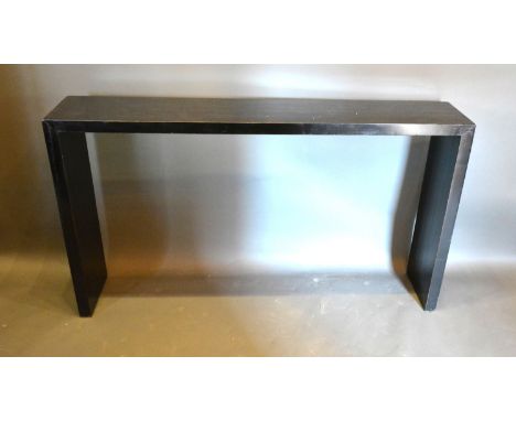 An Ebonised Console Table, 51cms wide, 28cms deep, 85.5cms high