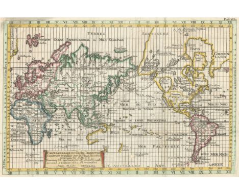 This striking 18th-century world map, titled Carte Generale du Globe Terrestre, was created by Isaac Brouckner (also spelled 
