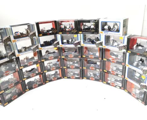 A Collection of 34 Maisto Scale 1:18 MotorBikes all Boxed.