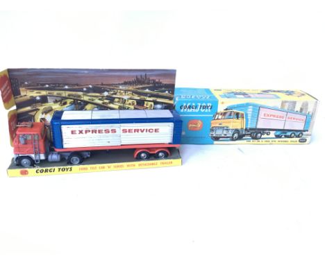 A boxed corgi Major Ford tilt cab with detachable trailer.