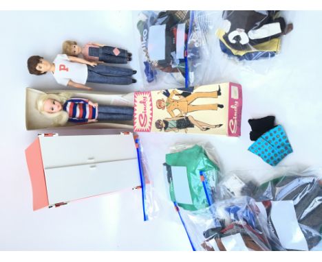 A Vintage 1960s Boxed Sindy Doll with a Patch and Paul. Also a Wardrobe and Accessories.