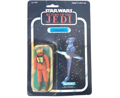 A Vintage Kenner Star Wars Return of The Jedi B-Wing Pilot. Carded.Damaged Blister.