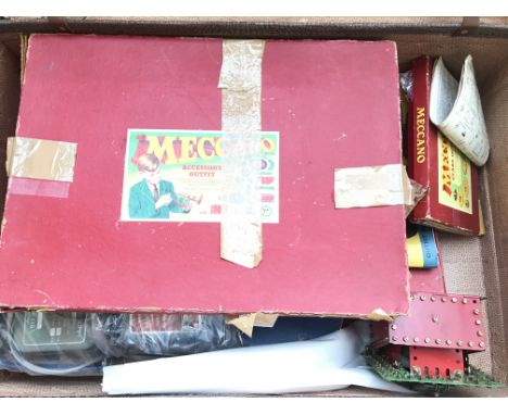 A Suit Case Containing a Collection of Vintage Meccano.