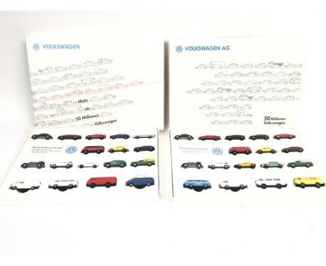 Two VW 50 millions Volkswagen 1/87 scale 17 car set special limited box sets.