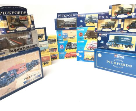 A Box Containing a Collection of Corgi Classics including Pickfords. fuel Tankers etc.
