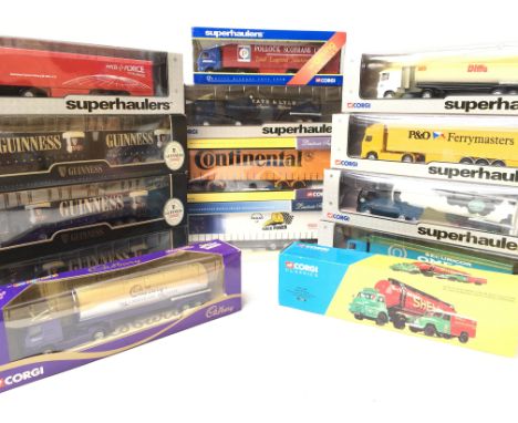 A Collection of Corgi Superhaulers etc. including Guinness. Parcel Force. Etc. All boxed.