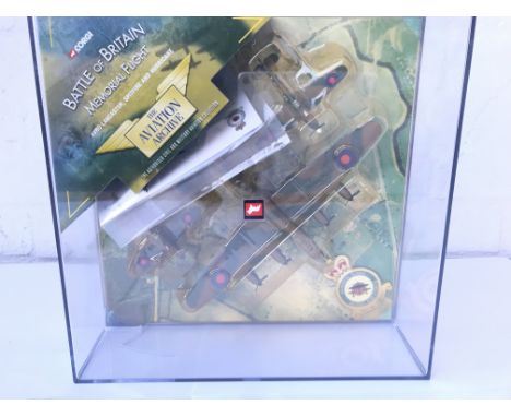A Boxed Corgi Battle of Britain Memorial Flight Set.( Damage to Corner of Box.