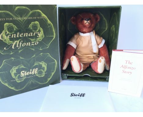 A Boxed Steiff Centenary Alfonzo bear #662591. With Certificate and book.