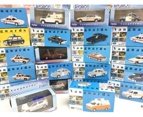 A Box Containing a Collection of Boxed Vanguards and other boxed Die Cast including Corgi. Revell.