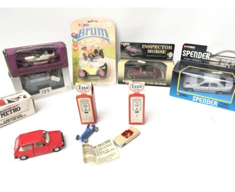 A Collection of Various Boxed Diecast including 2 X Esso collectors cars. A Corgi Brum. A Spender Ford Sierra etc.