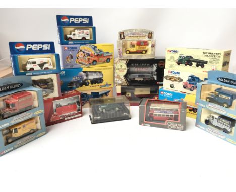 A Box containing a Small Collection of Boxed Die-Cast including Corgi Golden Oldies. Corgi Classics. Lledo etc.