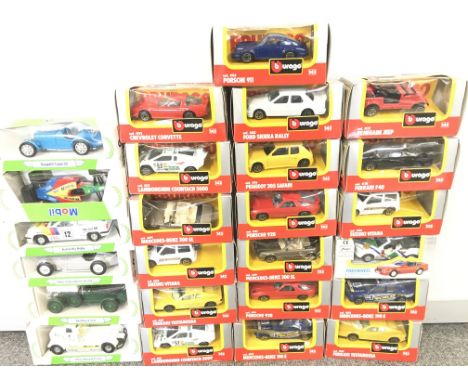 A Collection of Boxed Burago And Mobil Vehicles. 1:43 scale.