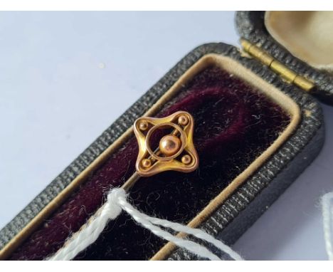 A 9ct stick pin in box  