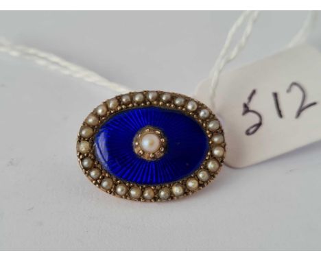 A antique gold and enamel brooch
