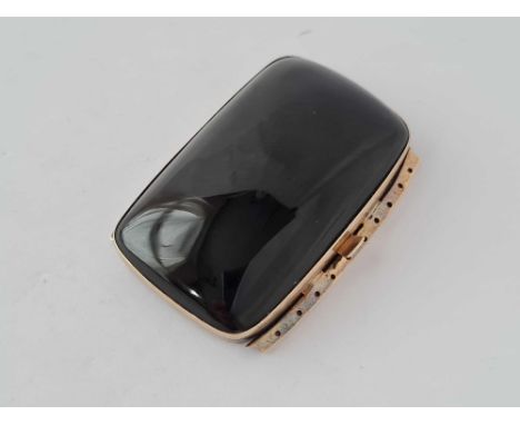 A large early 19th century mourning clasp set in gold with a inset panel 4.8 cm 22.9 gms gross