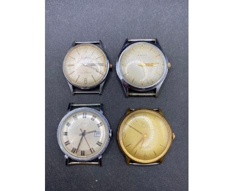 A Four vintage gents wrist watches ( ACCURIST HELVETIA TIMEX BRITIX )