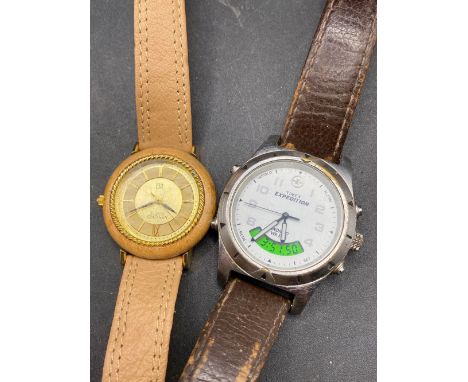 A gents TIMES expedition wrist watch with seconds sweep together with ladies wrist watch by MIYOKO quartz wrist watch