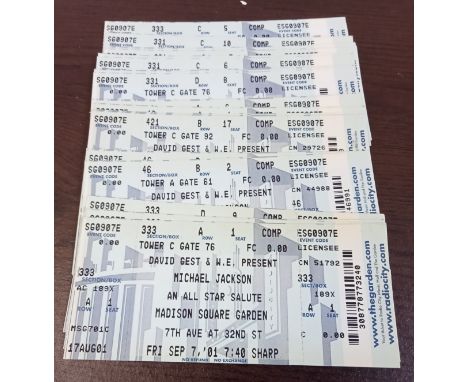 Michael Jackson 24 Unused tickets for 30th Anniversary Celebration concert at Madison Square Garden 7 Sept 2001 Qty 24

 