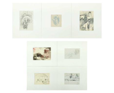 Arthur Ralph M. TODD (1891-1966) Seven works on paper Each display 'From The Innes Family Archive' stamp to verso, 18 x 13cm.