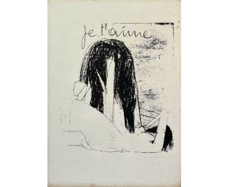 Karl WESCHKE (1925-2005) Je t'aime, 1971  Lithograph, signed and dated, paper size 78.5 x 56.5cm, framed 94 x 71cm   The Arti