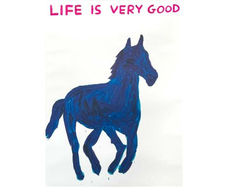 David SHRIGLEY (1968) Life is Good  Lithograph, 80 x 59cm. Frame size 99 x 78cm.Overall this lithographic print is in good co