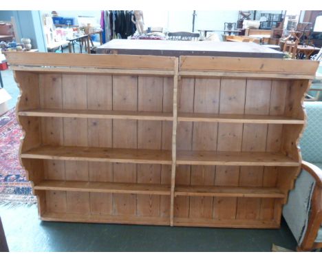 A four shelf pine dresser top 170cm long x 117cm high