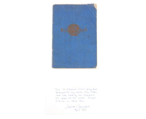 A St Edwards School prayer book belonging to Guy Gibson VC, with two signatures of Guy Gibson, signed Gibson, with forwarding