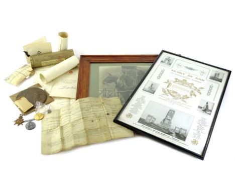 A collection of First World War medals, ephemera and personal items relating to driver Frederick Albert Glover (17605), 31st 