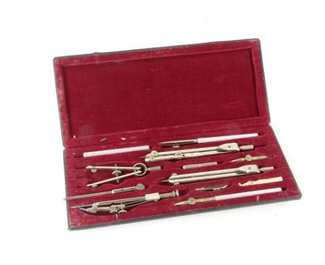 A mid 20thC geometry set, numbered Z 12/411, possibly Second World War related
