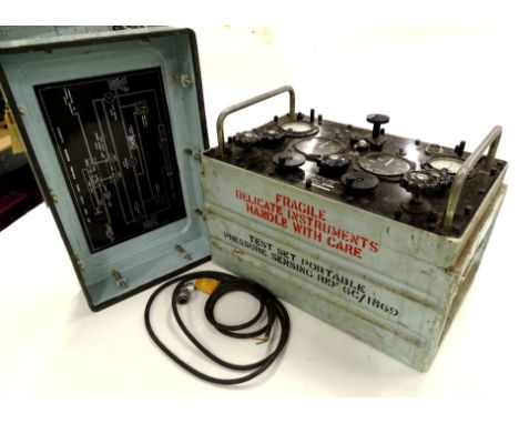 A Smiths low range portable Pitot static test set, for helicopters and light aircraft, a Smiths type 145-BTE Ministry, in fit
