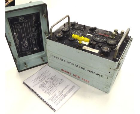 A Smiths low range portable Pitot static test set, for helicopters and light aircraft, a Smiths type 145-BTE Ministry, in fit